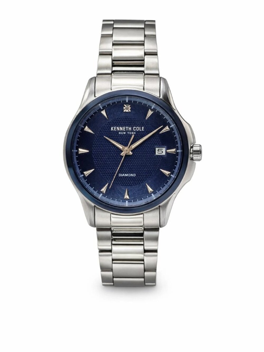 Kenneth Cole Men's Silver-Tone Diamond Accent Watch